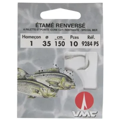 10 hameçons montés mer water queen étame renverse