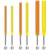 Antennes Garbolino Pack de 6 Antennes Insert Court Plastique Ouverte 3/4/5mm