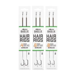 Bas de ligne korda basix hair rigs wide gape barbless